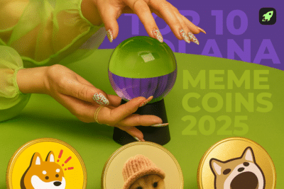 Top 10 Solana Memecoins article header image